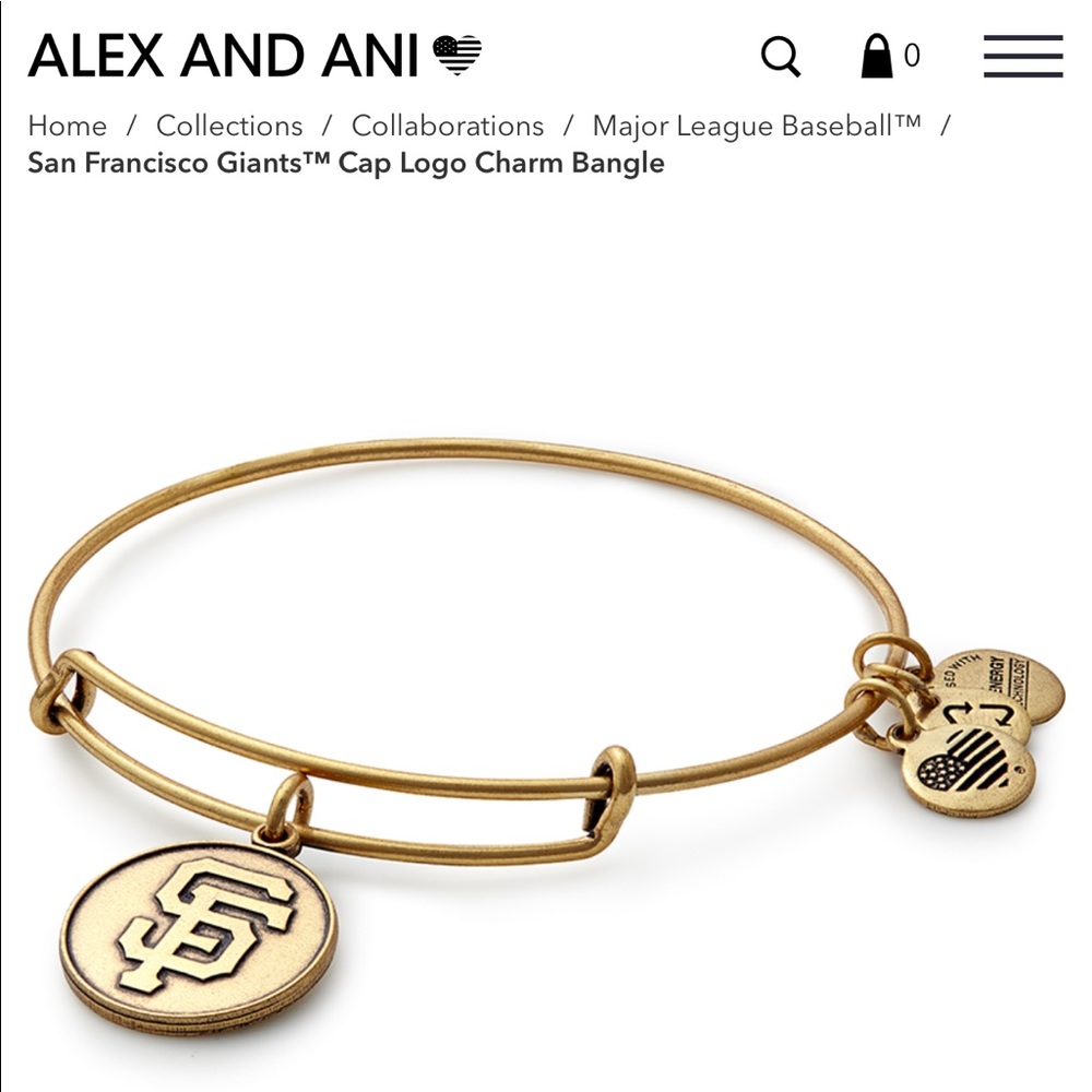 NIB Alex and Ani MLB Charm SF Giants Bracelet